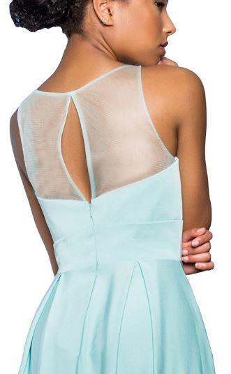 11205 Light blue, A-line gown. Luxurious fabric.