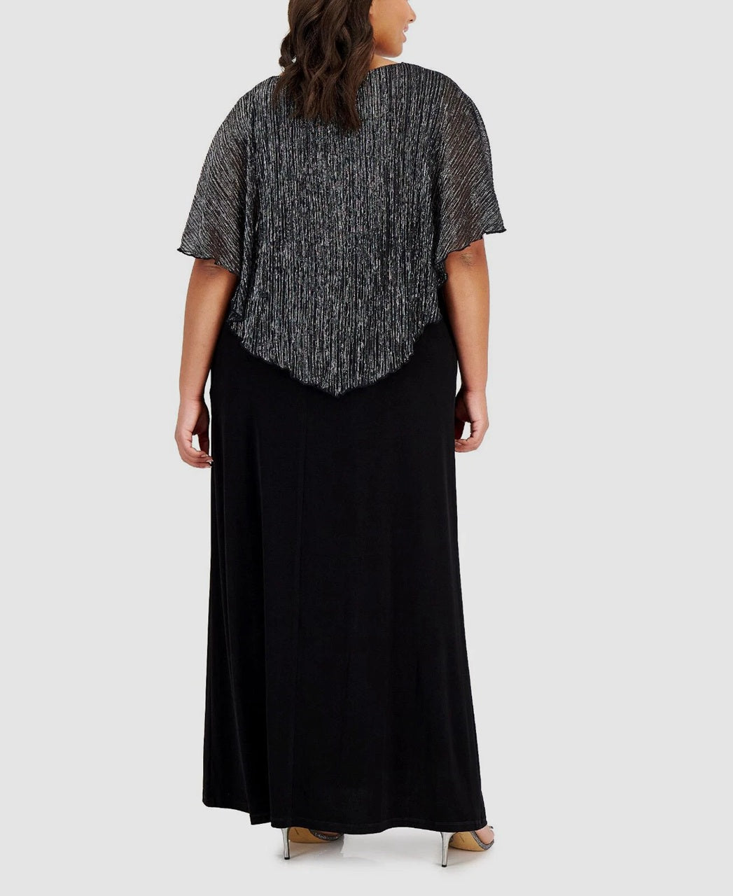 11494 Black, elegant, ankle length with shimmer overtop