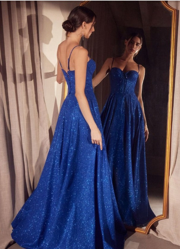 11561 Royal blue. Elegant A-line.