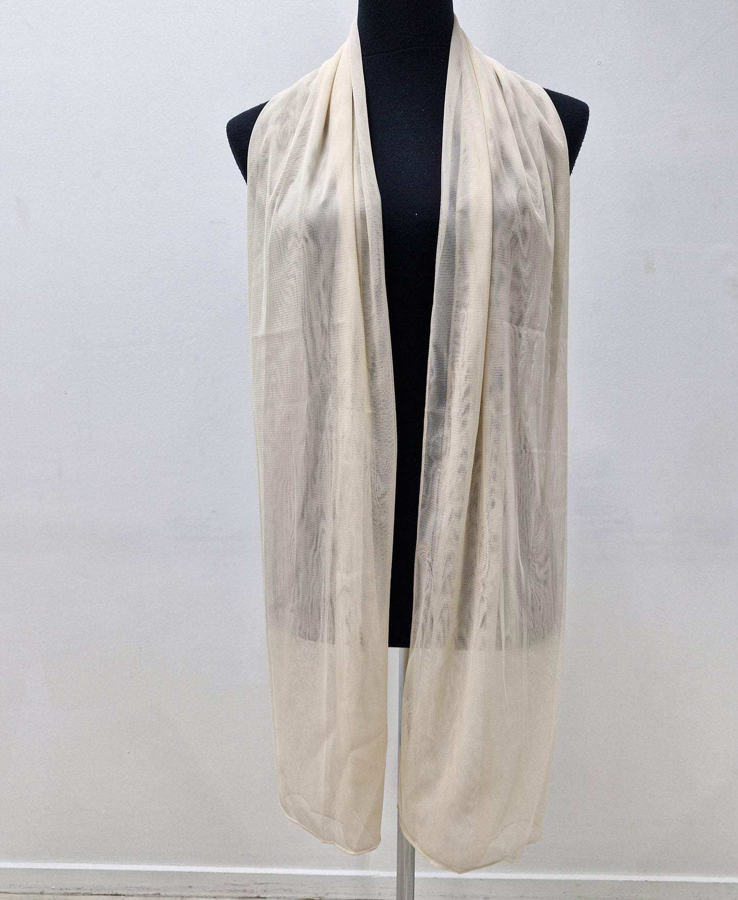 Wp1005 double layer champagne tulle wrap / scarf.