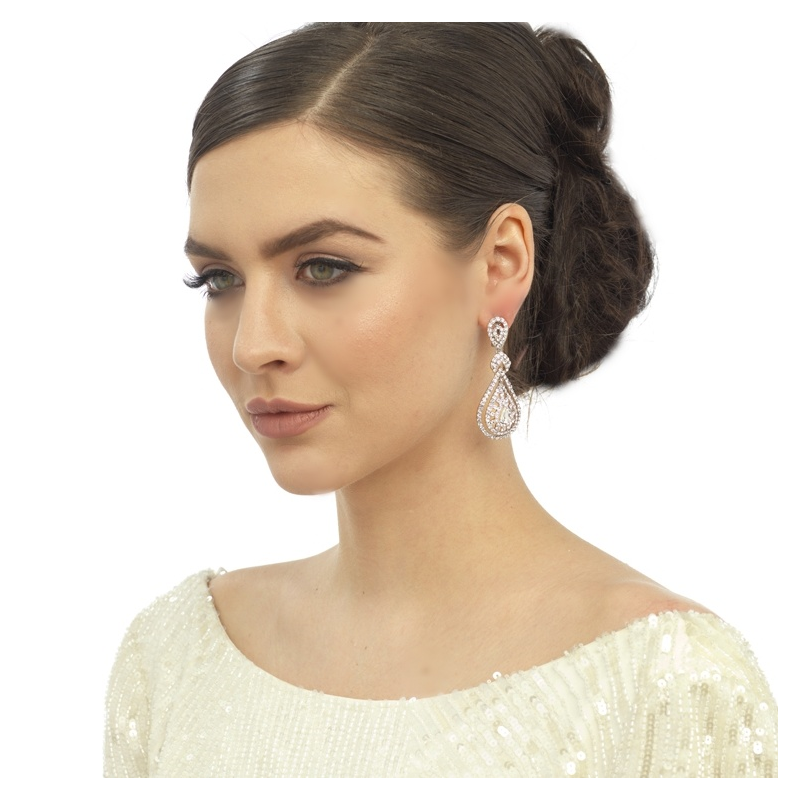 7344 Bejewelled Art Deco Earring
