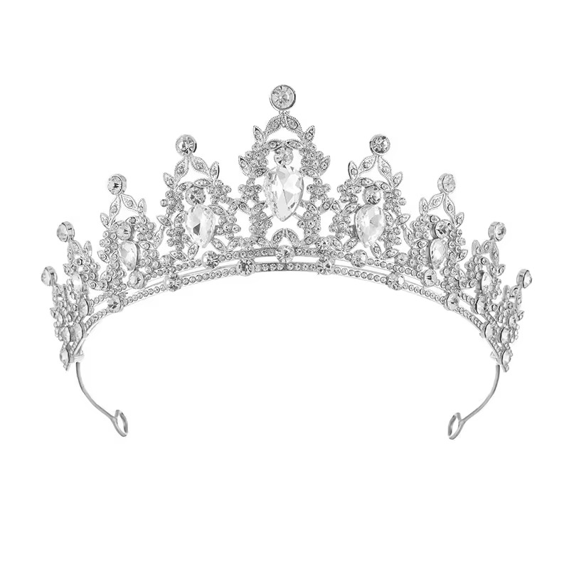 7660 Exquisite Rhinestone Tiara. Intricately embellished.