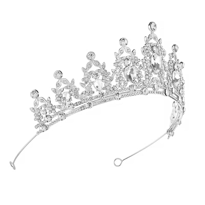 7660 Exquisite Rhinestone Tiara. Intricately embellished.