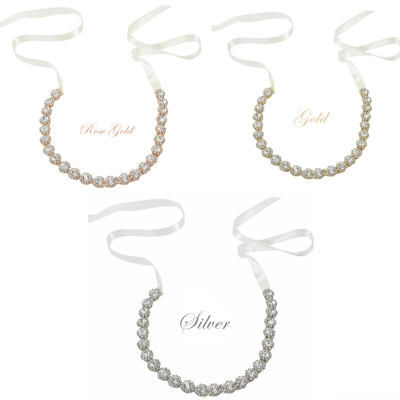 7424RG Exquisite crystal hair vine. Rose Gold