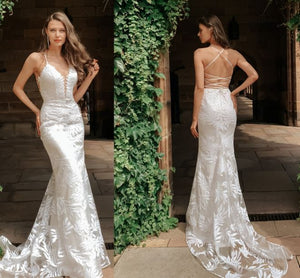 71030  Open back, sequined mermaid. Size 6 and size 10.