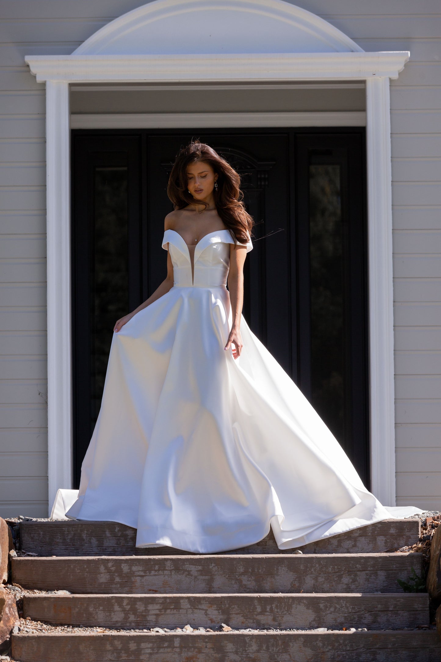 71167 - off-shoulder, mikado satin. So elegant