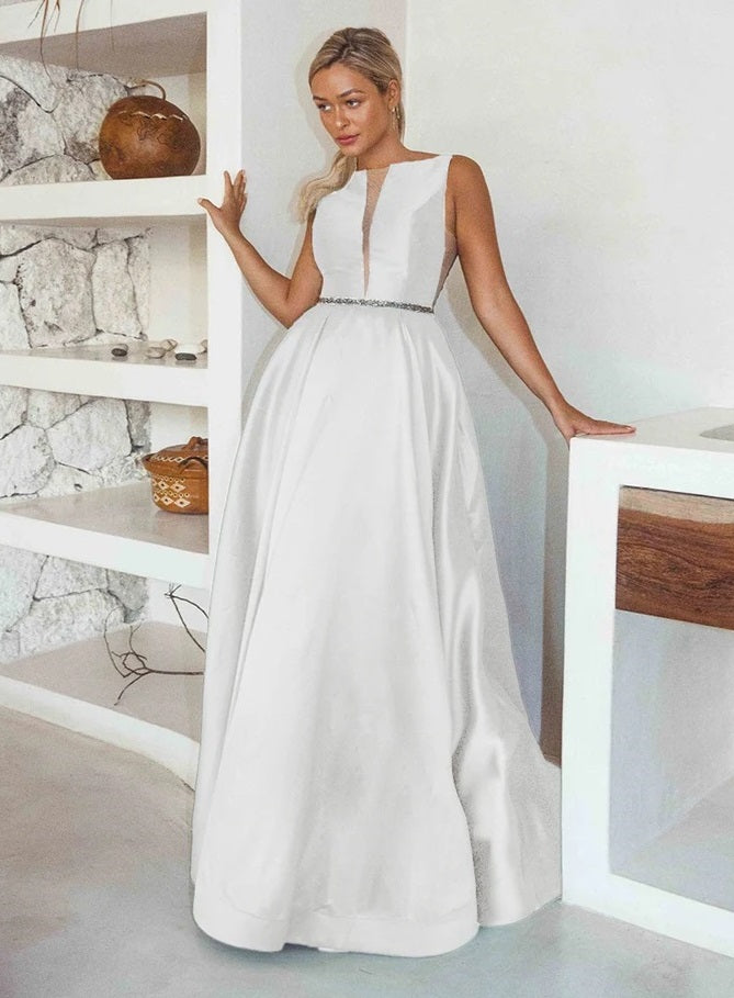 71342 - Boat neckline mikado modern princess. Bridal & Ball New Zealand 71342 - Boat neckline mikado modern princess. Bridal & Ball New Zealand