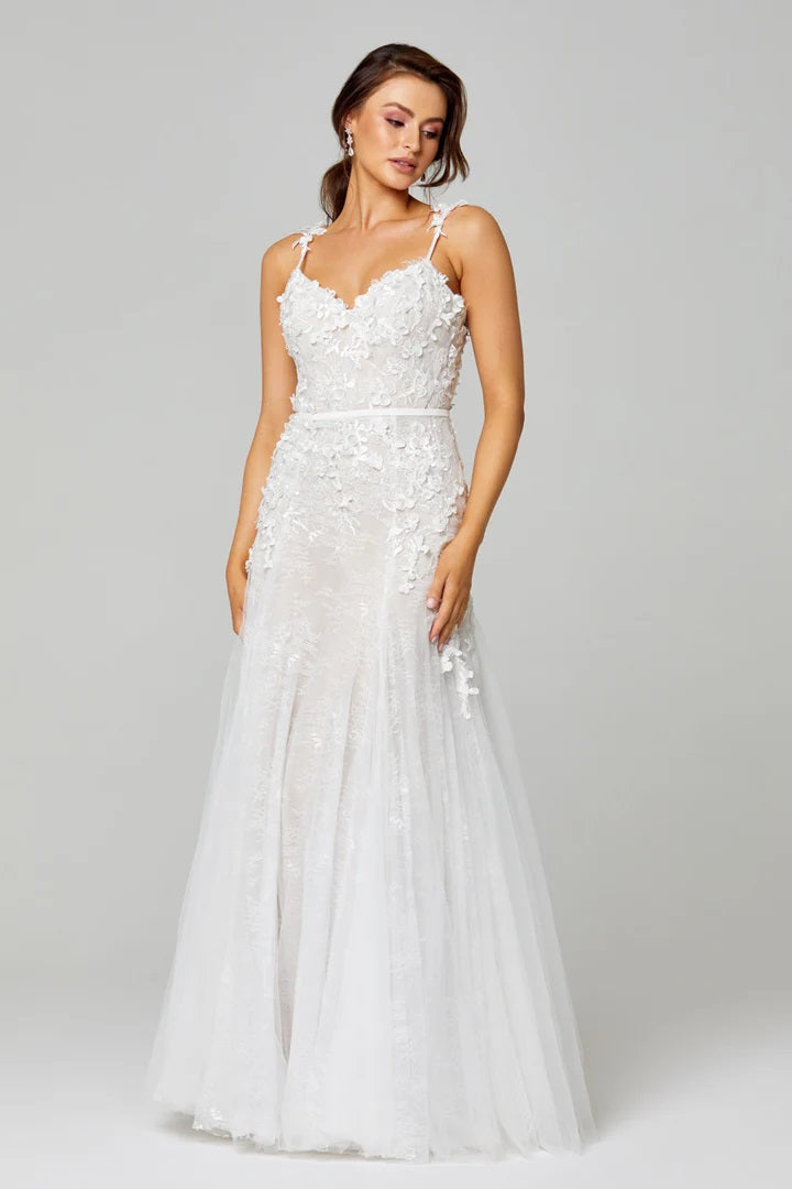 71941 Fit and flare with feminine whimsical lace detail – Bridal & Ball New  Zealand
