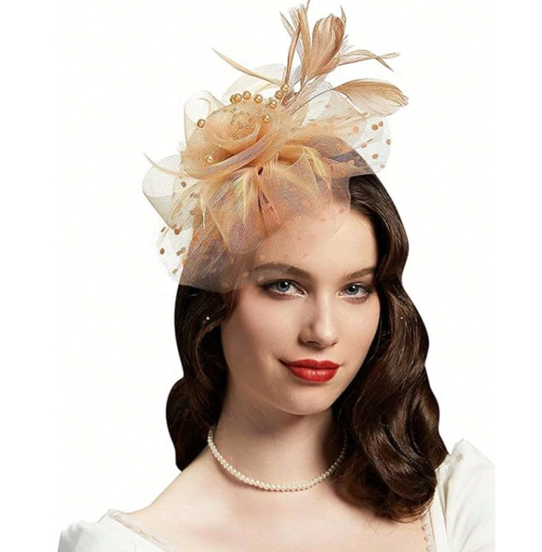 FAC1012G Classic, gold fascinator