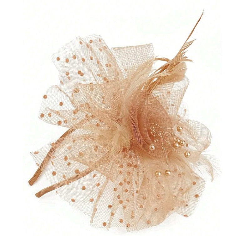 FAC1012G Classic, gold fascinator