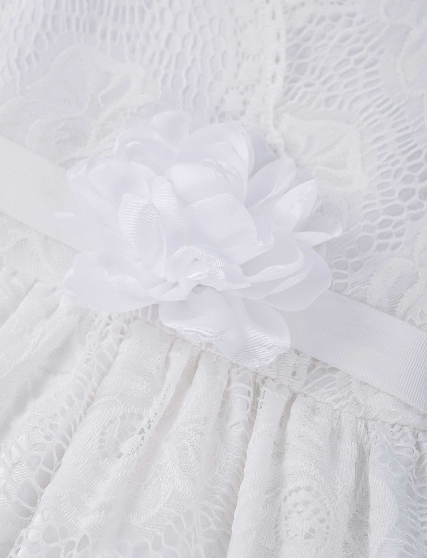 G20271 Off white lace bodice and skirt.