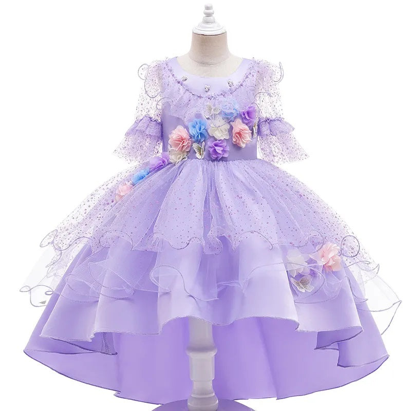 G20290 lavender butterfly flower girl, party dress. Age 7