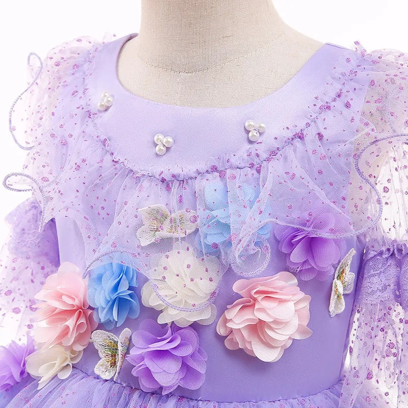 G20290 lavender butterfly flower girl, party dress. Age 7