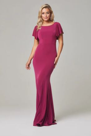 TANIA OLSEN DESIGNER Libby stretch jersey knit dress TO807 berry size 22.