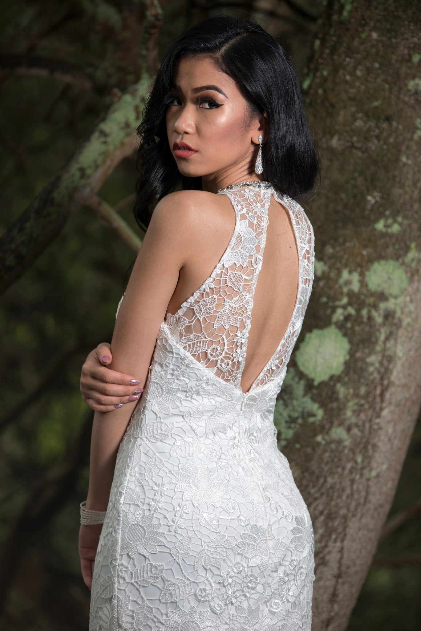 70803 / 5051. Lace and beaded mermaid with full tulle skirt.