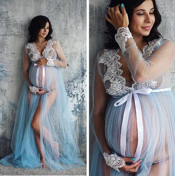 The Bianca. V neck with blue tulle. Hire. $99.00.