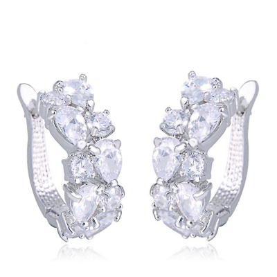 7423 Cubic Zirconia Collection - Cluster Earrings.