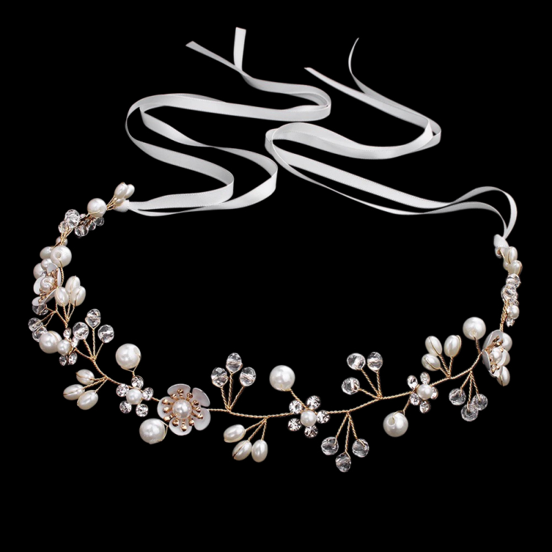 7427 Daisy divine gold hair vine.