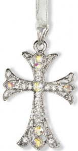 BBCR10 Sparkling jeweled cross bridal charm