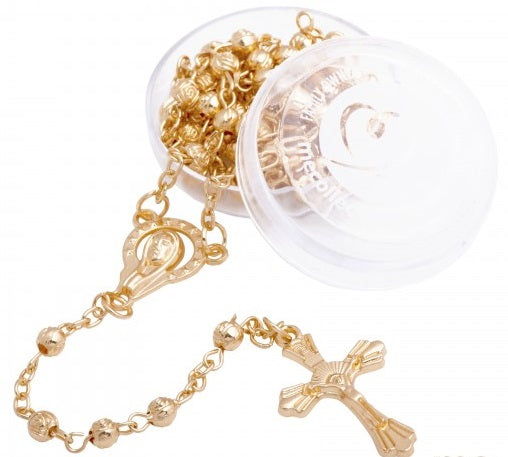 BBCR11 Beautiful, delicate, rose gold rosary beads for any religious occasion