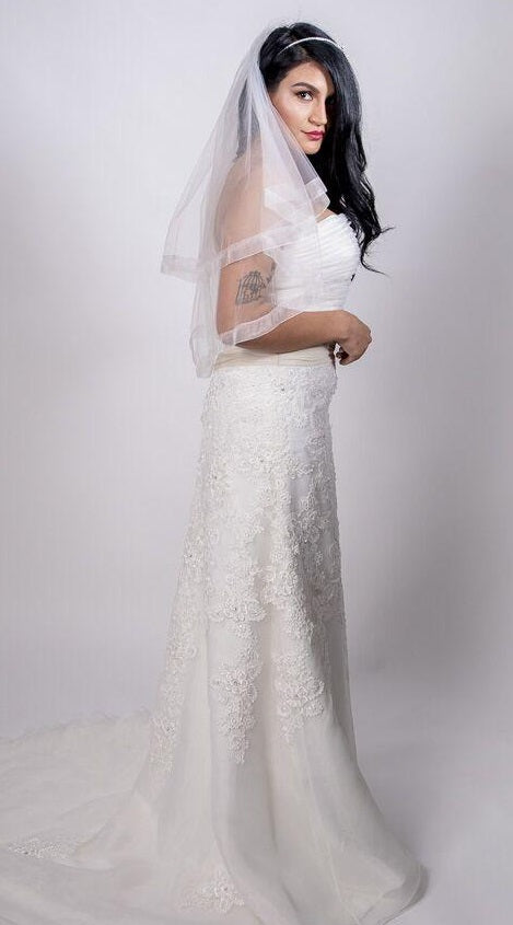 BBV2 2 layer organza veil. Perfect addition to most bridal gowns