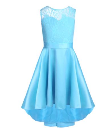 G20217B Blue lace and satin flower girl/ party dress age 6 Bridal & Ball New Zealand G20217B Blue lace and satin flower girl/ party dress age 6 Bridal & Ball New Zealand