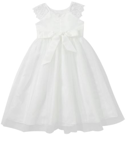 G20229 White, lace and tulle. Party, communion, flower girl dress age 12.