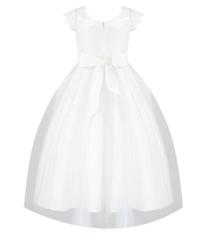 G20229 White, lace and tulle. Party, communion, flower girl dress age 12.