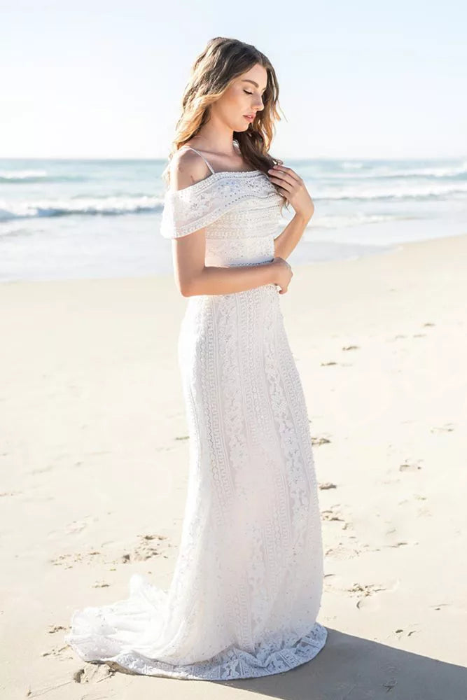 71308 - Bohemian off shoulder. Corded aztec lace