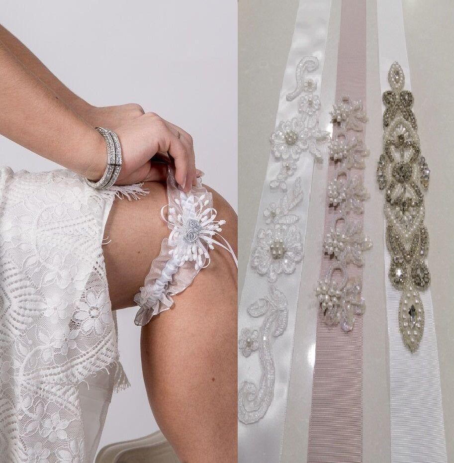 Garters, belts, gloves and pull on sleeves.