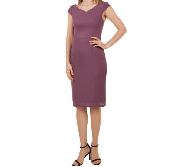 10681M Soft mauve-pink stretch crepe fabric