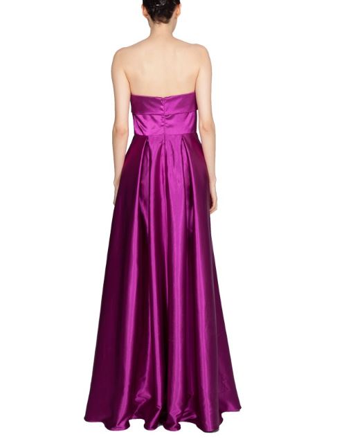 11172 Light Purple satin A-line ball gown.