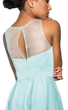 11205 Light blue, A-line gown. Luxurious fabric. Cheeky pockets. Size 16