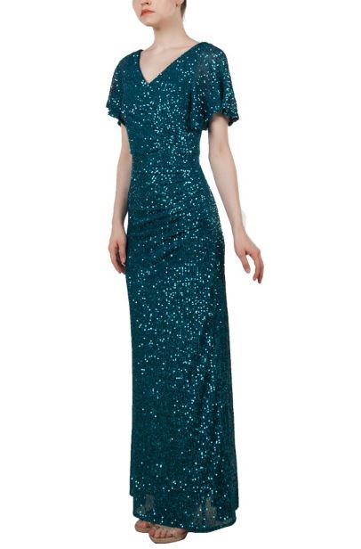 11251 Teal soft sequin fit and flare size 18