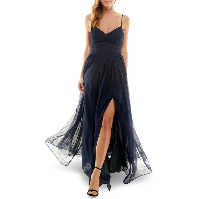 11268 Modern princess. Navy tulle A line. Size 10