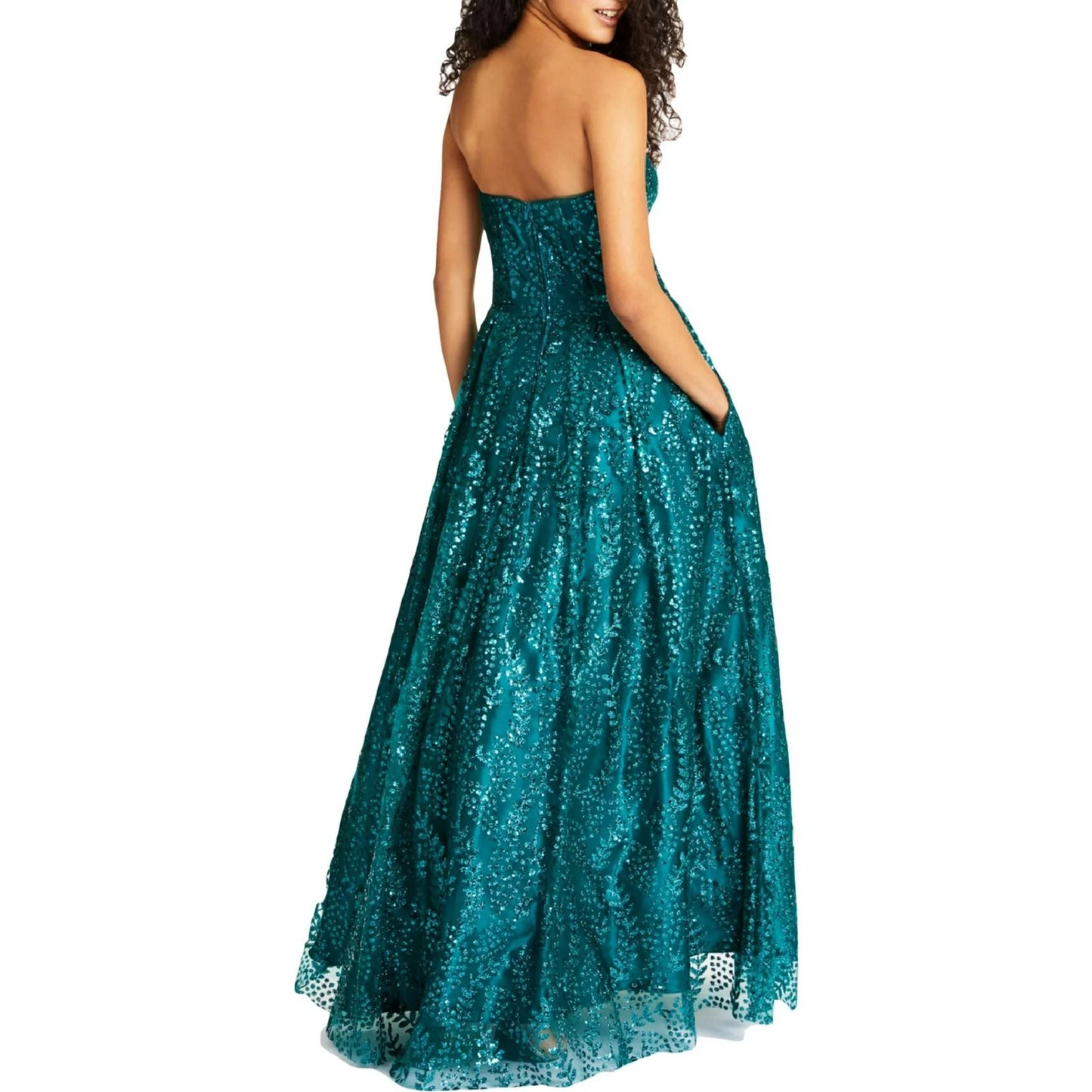 11486 Modern princess. Stunning teal sparkle