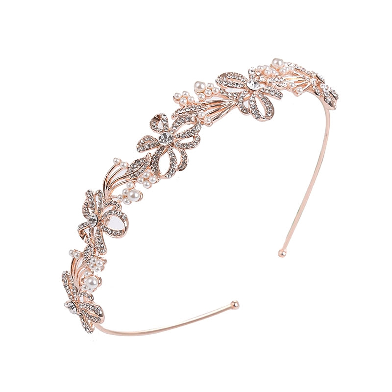 7467   CHIC CRYSTAL TREASURE HEADBAND ROSE GOLD.