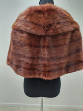 Wp1009. Faux fur cape-jacket