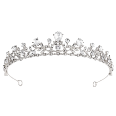 7661 Chic silver crystal tiara.