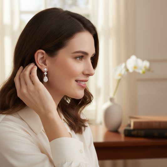 7668 Cubic Zirconia Collection - Crystal Treasure Earrings.