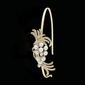 7465G CHIC PEARL HEADBAND - GOLD