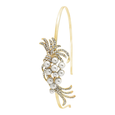 7465G CHIC PEARL HEADBAND - GOLD