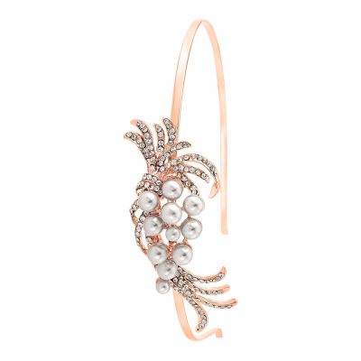 7465 CHIC PEARL HEADBAND - ROSE GOLD.