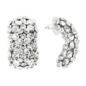 7462 ATHENA COLLECTION CRYSTAL CLUSTER EARRINGS - SILVER