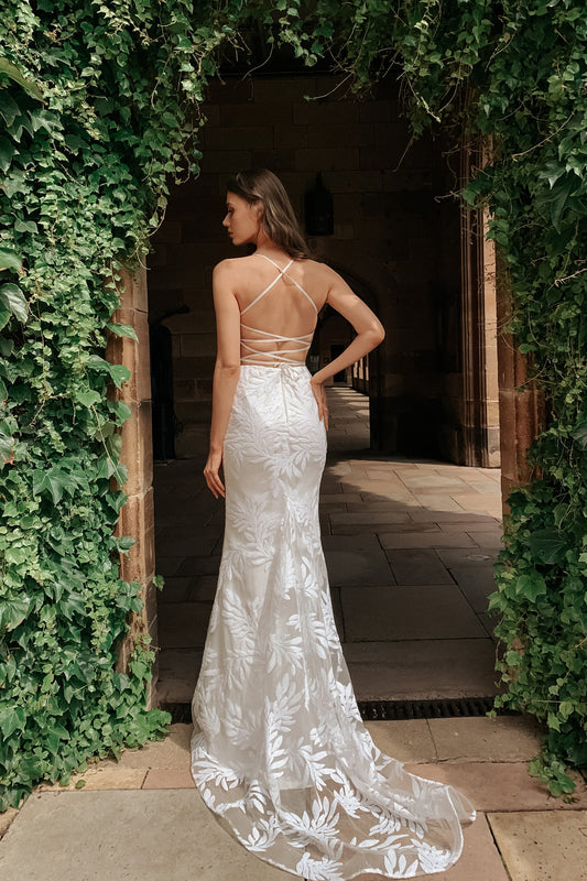 71030  Open back, sequined mermaid.