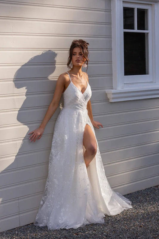 71635 - Stunning embroidered floral design on sparkle tulle