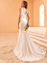 71717 Elegant, flattering, semi fitted. lace back detail. Size 12