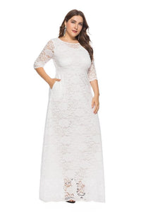 71823 long sleeve soft lace. Elegant, informal wedding dress. Size 26