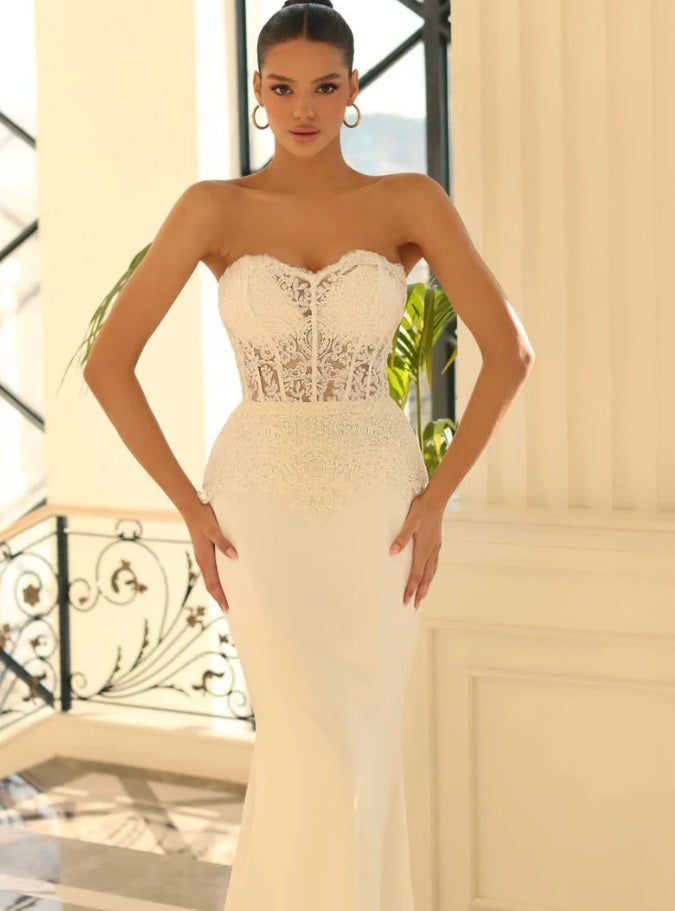 71881.  ZARA -Strapless, fitted with beautiful embelishment.