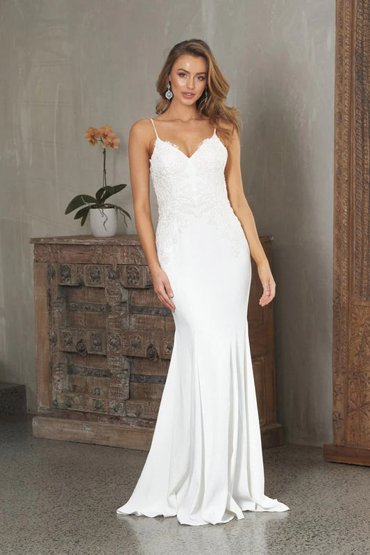 71945 Fit and flare with embellished bodice
